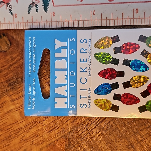 Vintage Hambly sealed stickers Christmas lights Prismatic Prism sheet - Picture 3 of 6